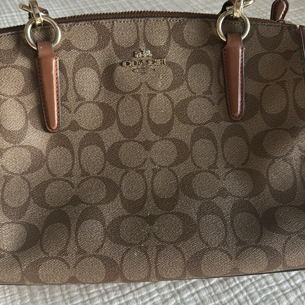 Coach Christie Carryall Signature Khaki Brown - Picture 4 of 17